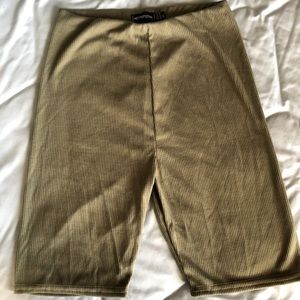 PLT ribbed biker shorts